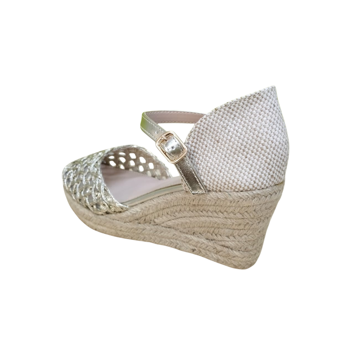 Chic Metallic Espadrille Wedges