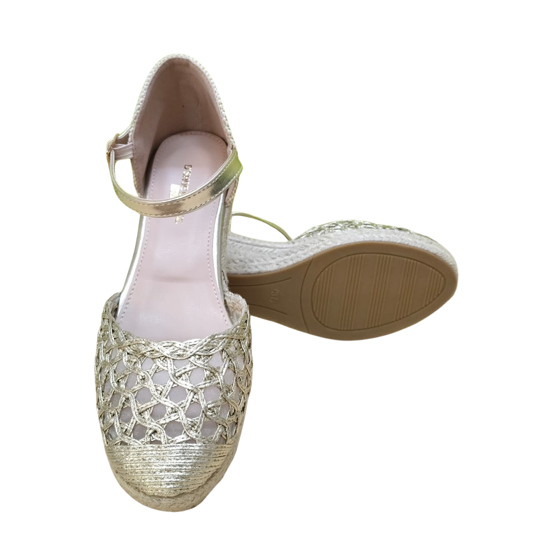 Chic Metallic Espadrille Wedges