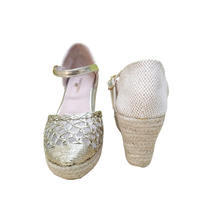 Chic Metallic Espadrille Wedges