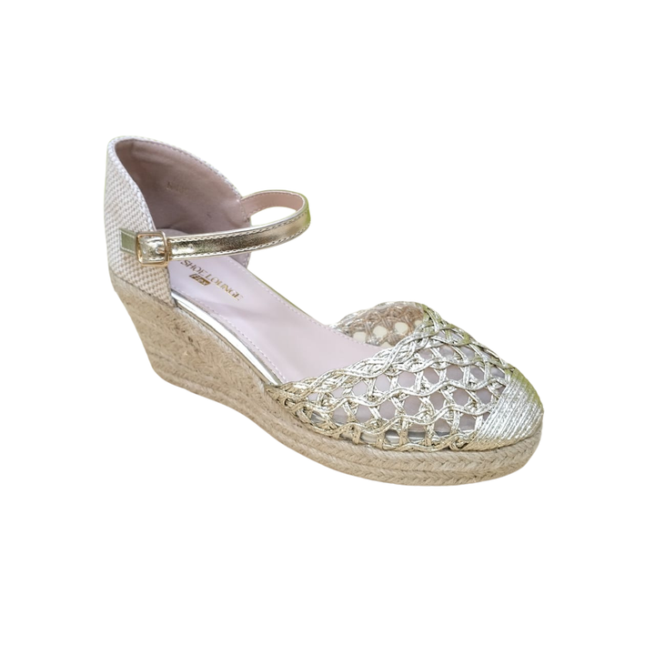 Chic Metallic Espadrille Wedges
