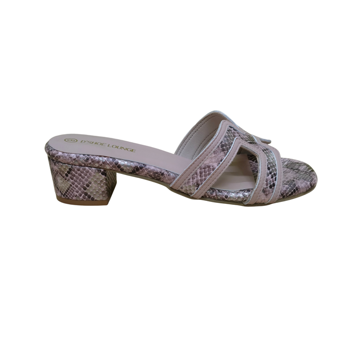 H-Strap Snakeskin Slide