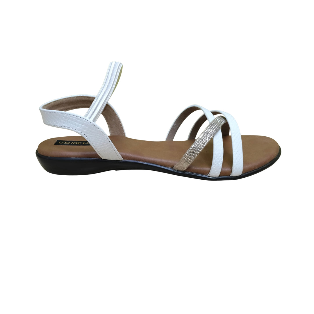 Elara Crystal-Strap Flats