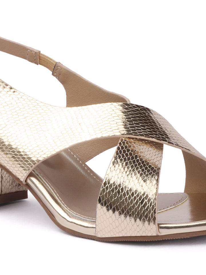 Criss-Cross Strap Block Heels