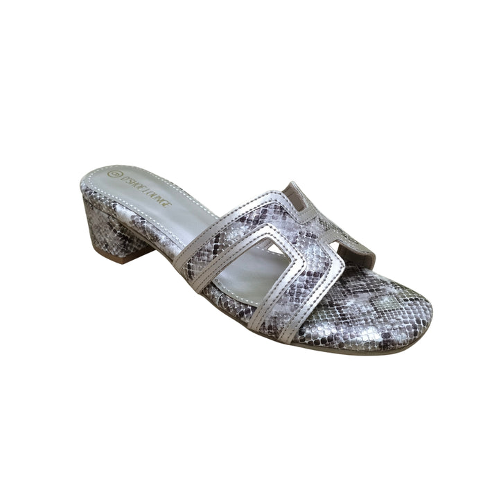 H-Strap Snakeskin Slide