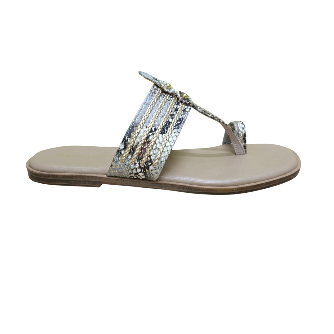 Hand-Braided Metallic Kolhapuri