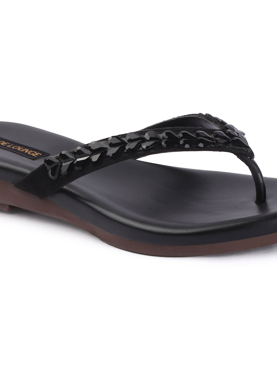 Women Embellished T-Strap Flats