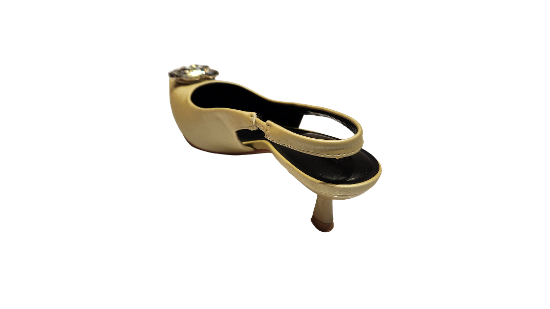 Pointed Toe Slingback Kitten Heels