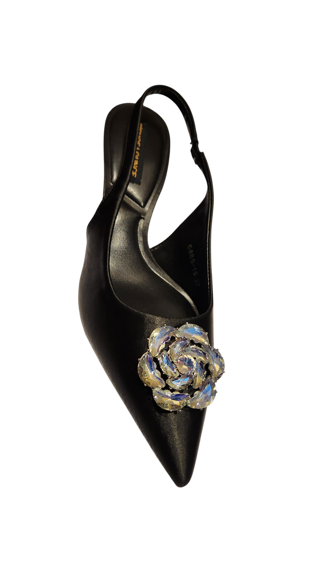 Pointed Toe Slingback Kitten Heels