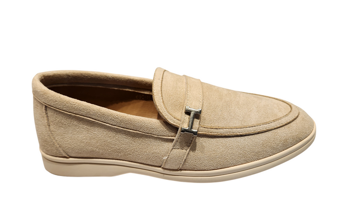Classic Slip-On Loafers with Metal Accent