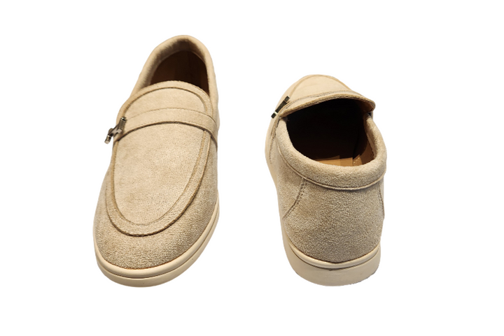 Classic Slip-On Loafers with Metal Accent
