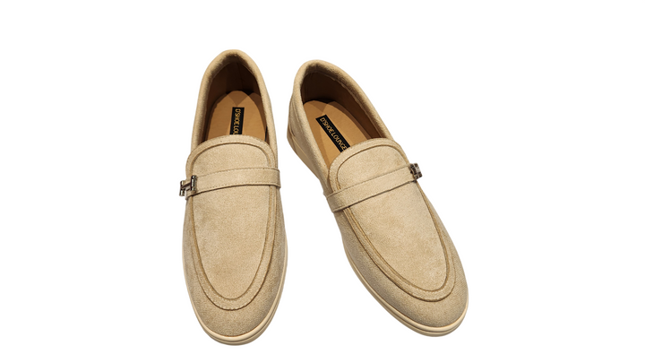 Classic Slip-On Loafers with Metal Accent