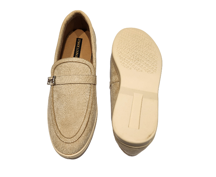 Classic Slip-On Loafers with Metal Accent