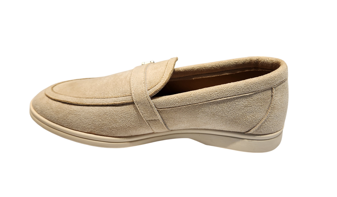 Classic Slip-On Loafers with Metal Accent