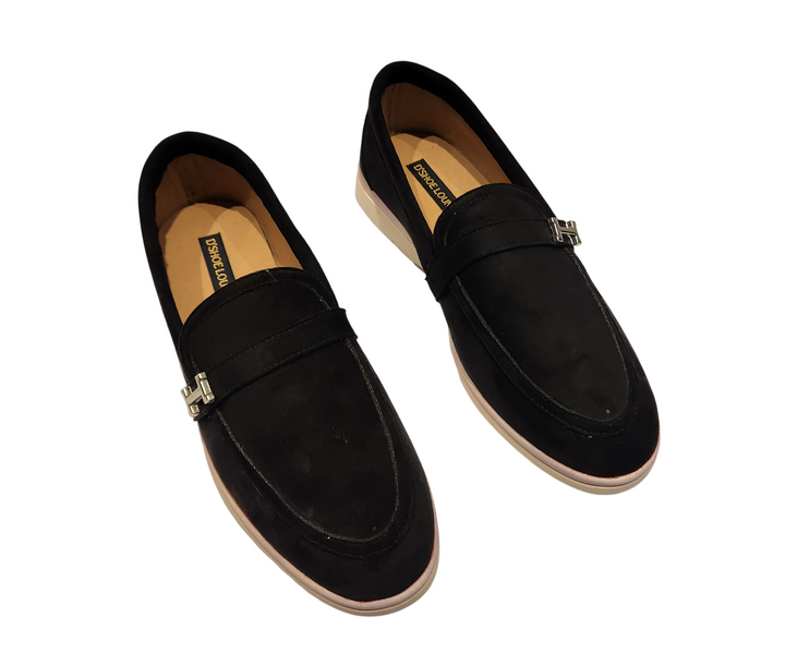 Classic Slip-On Loafers with Metal Accent