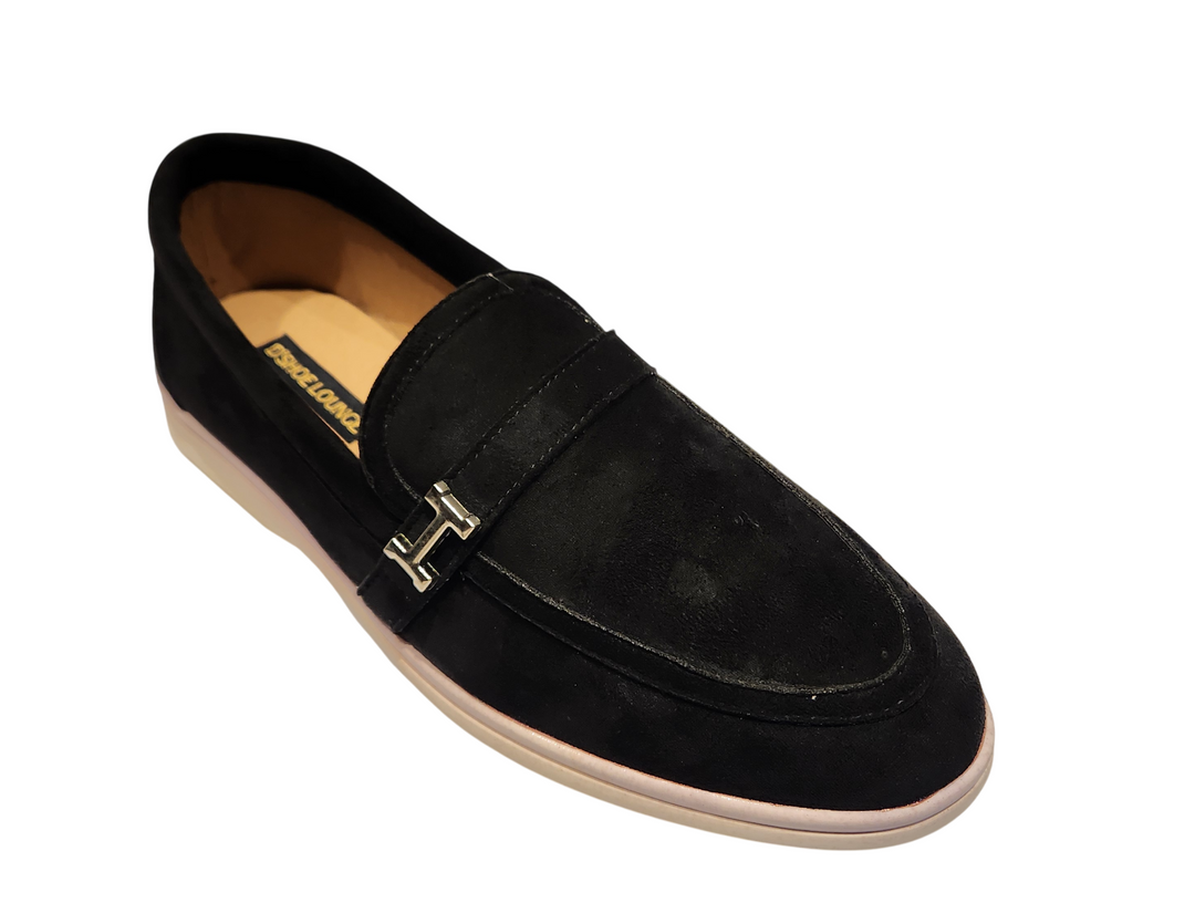 Classic Slip-On Loafers with Metal Accent