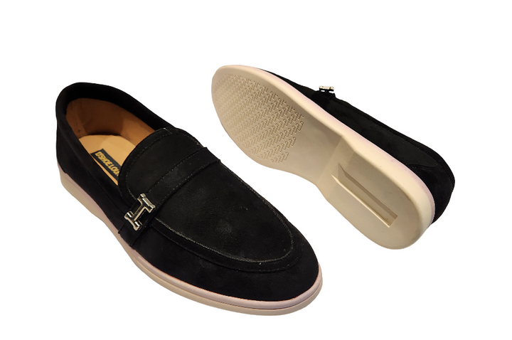 Classic Slip-On Loafers with Metal Accent