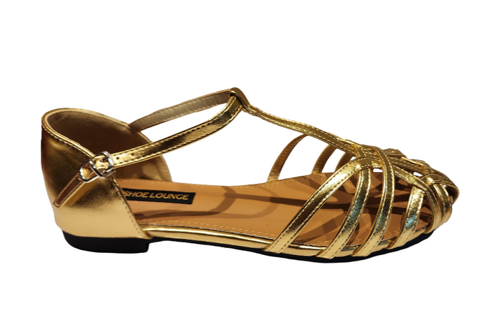 Elegant Strappy Flat Sandals with Adjustable Ankle Strap