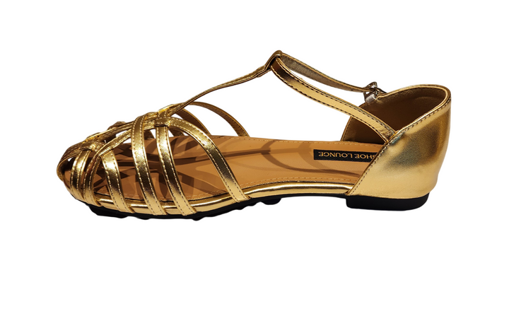 Elegant Strappy Flat Sandals with Adjustable Ankle Strap