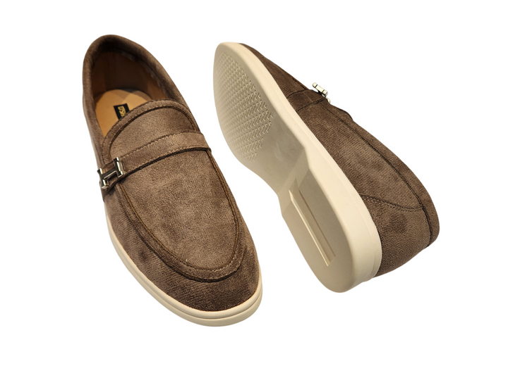 Classic Slip-On Loafers with Metal Accent