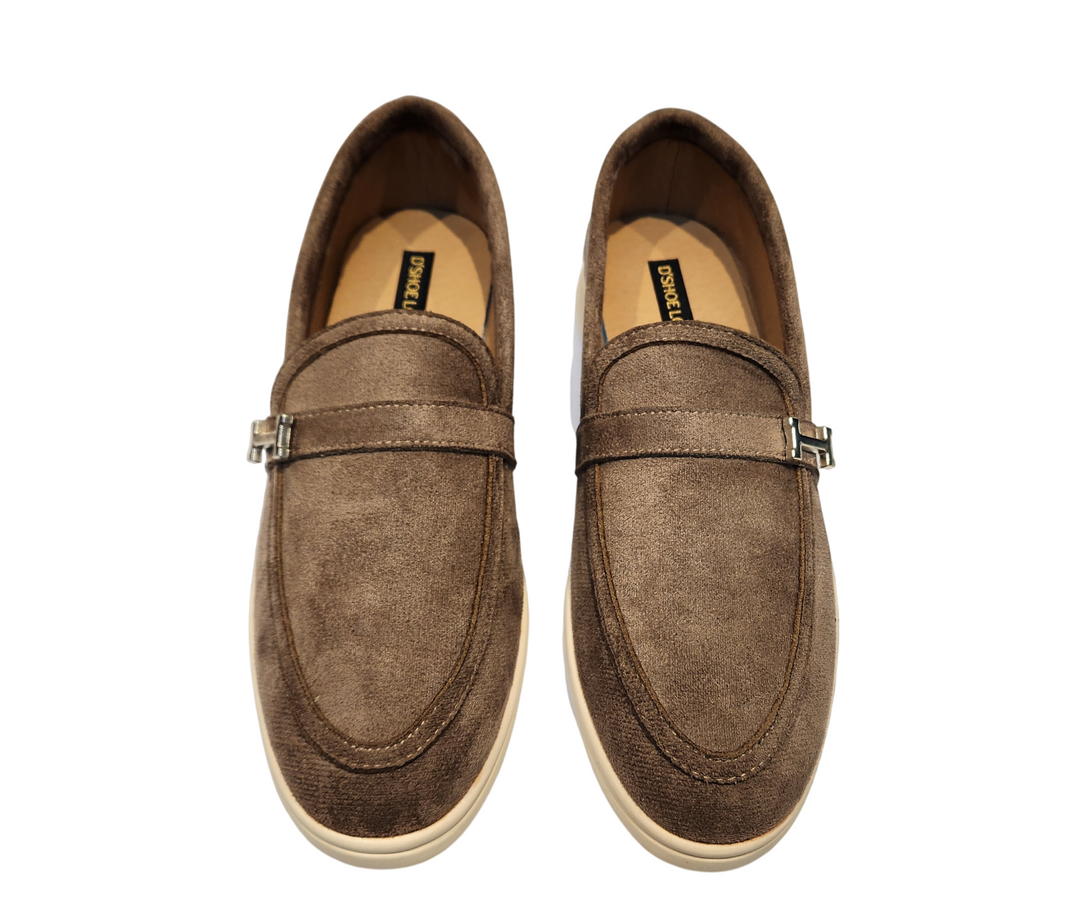 Classic Slip-On Loafers with Metal Accent