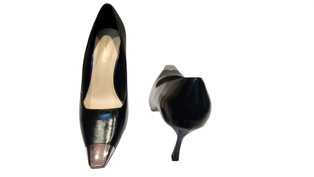 Women's Square Toe Block Heel Pumps