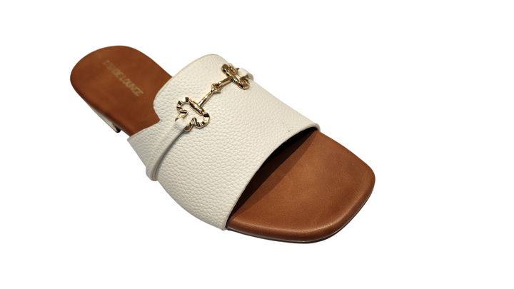 Elegant Black Flat Slide Sandals for Women