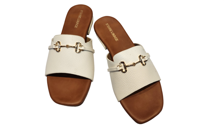 Elegant Black Flat Slide Sandals for Women