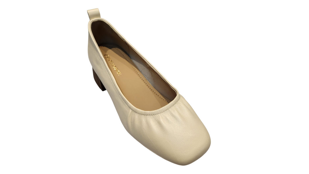 Classic Brown Low Block Heel Office Shoes
