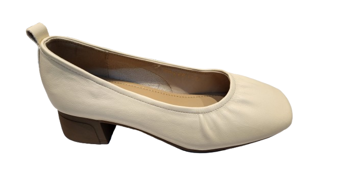 Classic Brown Low Block Heel Office Shoes