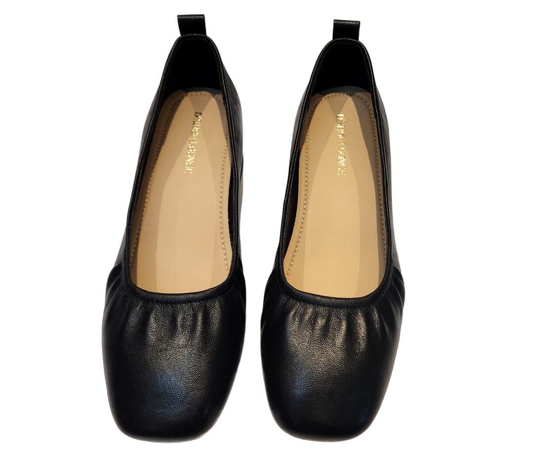 Classic Brown Low Block Heel Office Shoes