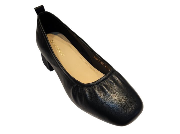 Classic Brown Low Block Heel Office Shoes