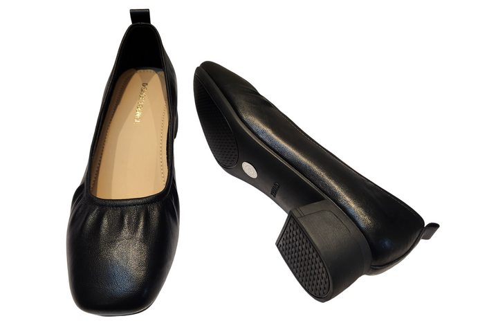 Classic Brown Low Block Heel Office Shoes