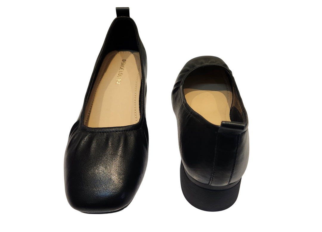 Classic Brown Low Block Heel Office Shoes