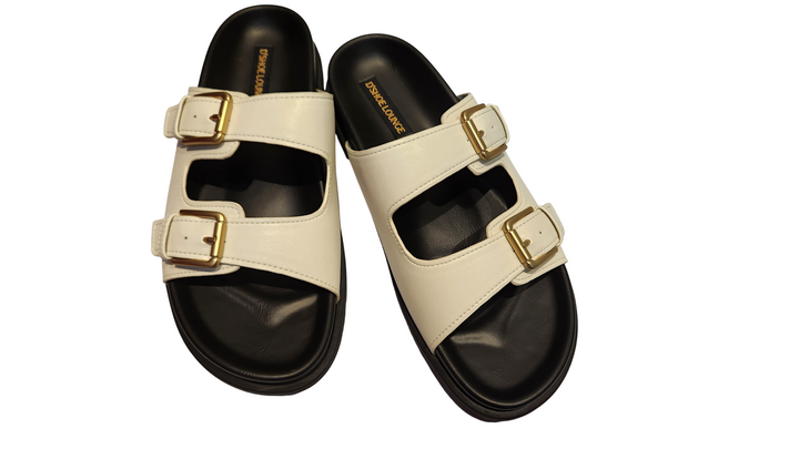 Double Buckle Comfort Slide Sandals