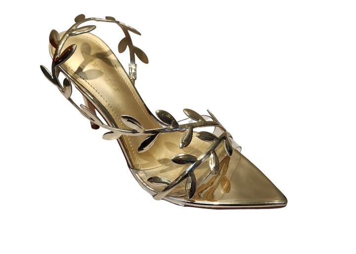 Gold Leaf Embellished Heels