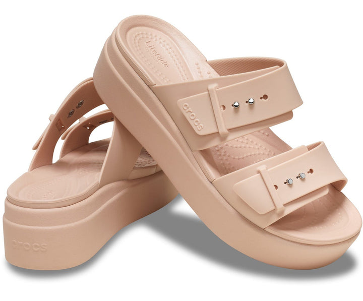 Brooklyn Buckle Low Wedges Sandal
