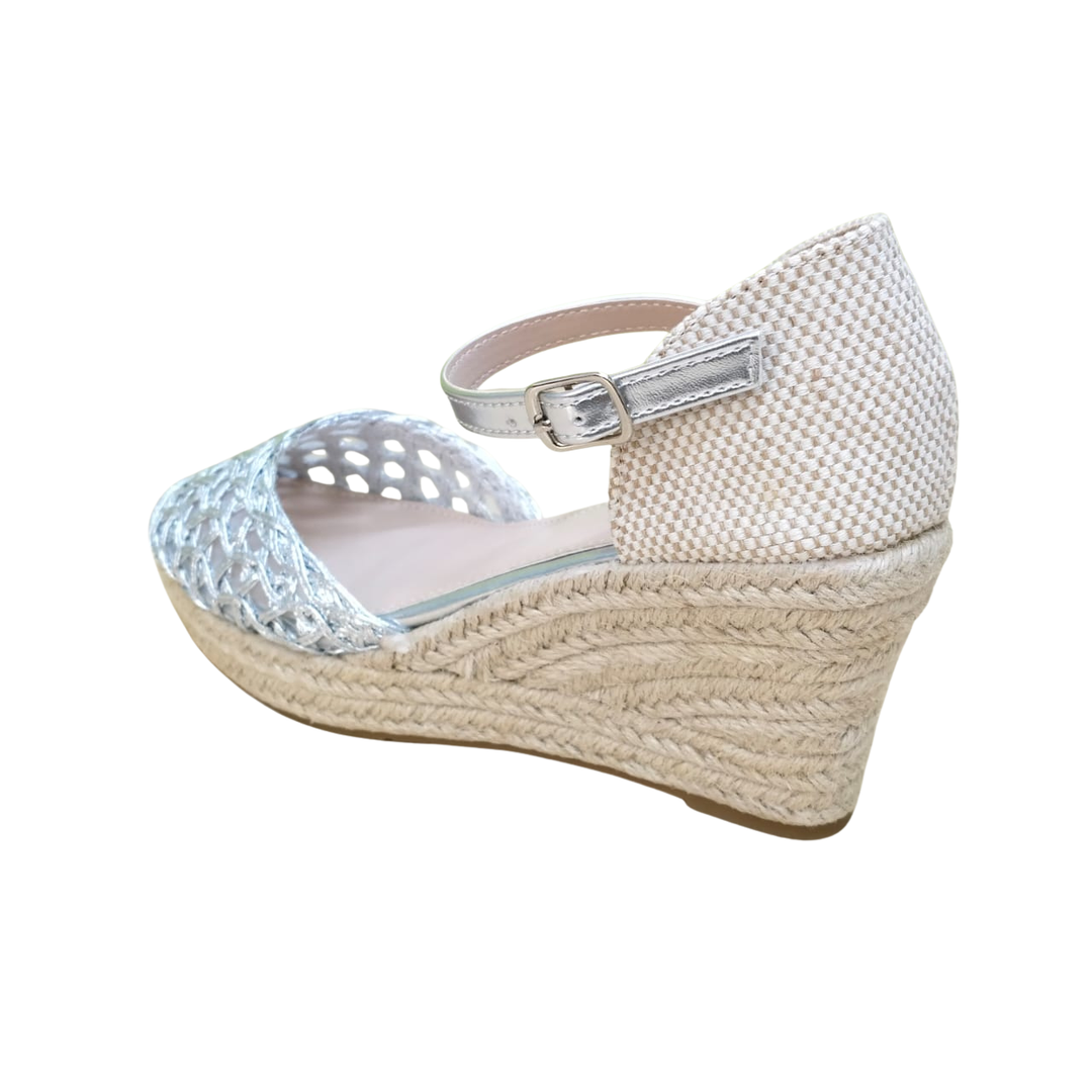 Chic Metallic Espadrille Wedges