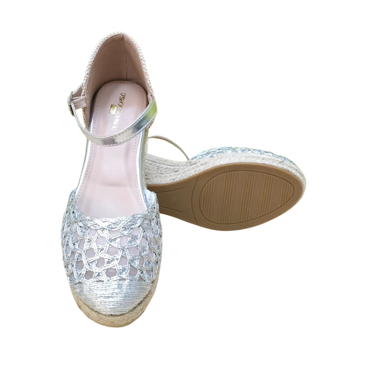Chic Metallic Espadrille Wedges
