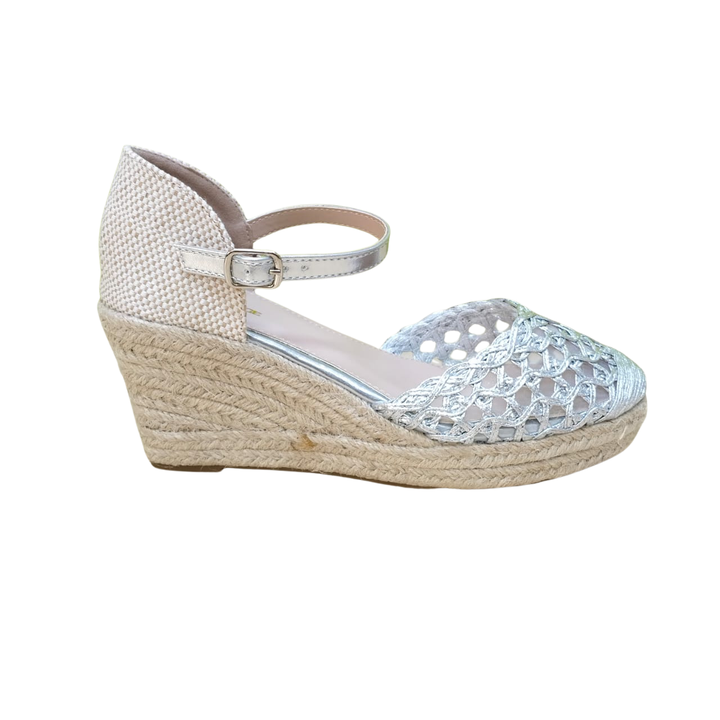 Chic Metallic Espadrille Wedges