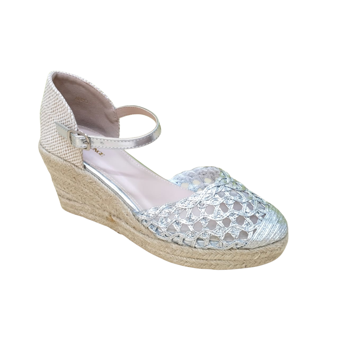 Chic Metallic Espadrille Wedges