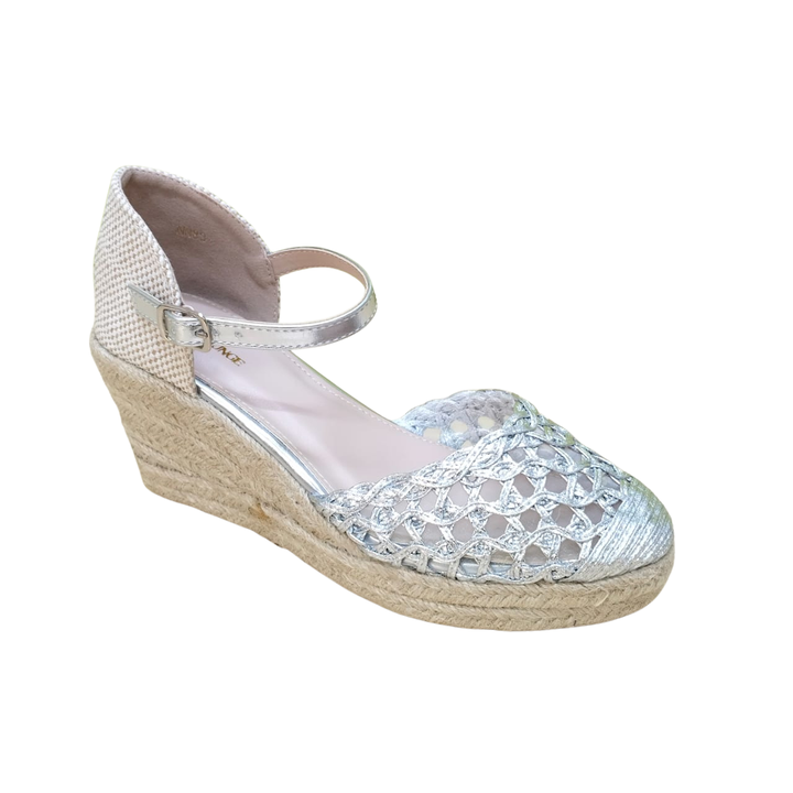 Chic Metallic Espadrille Wedges