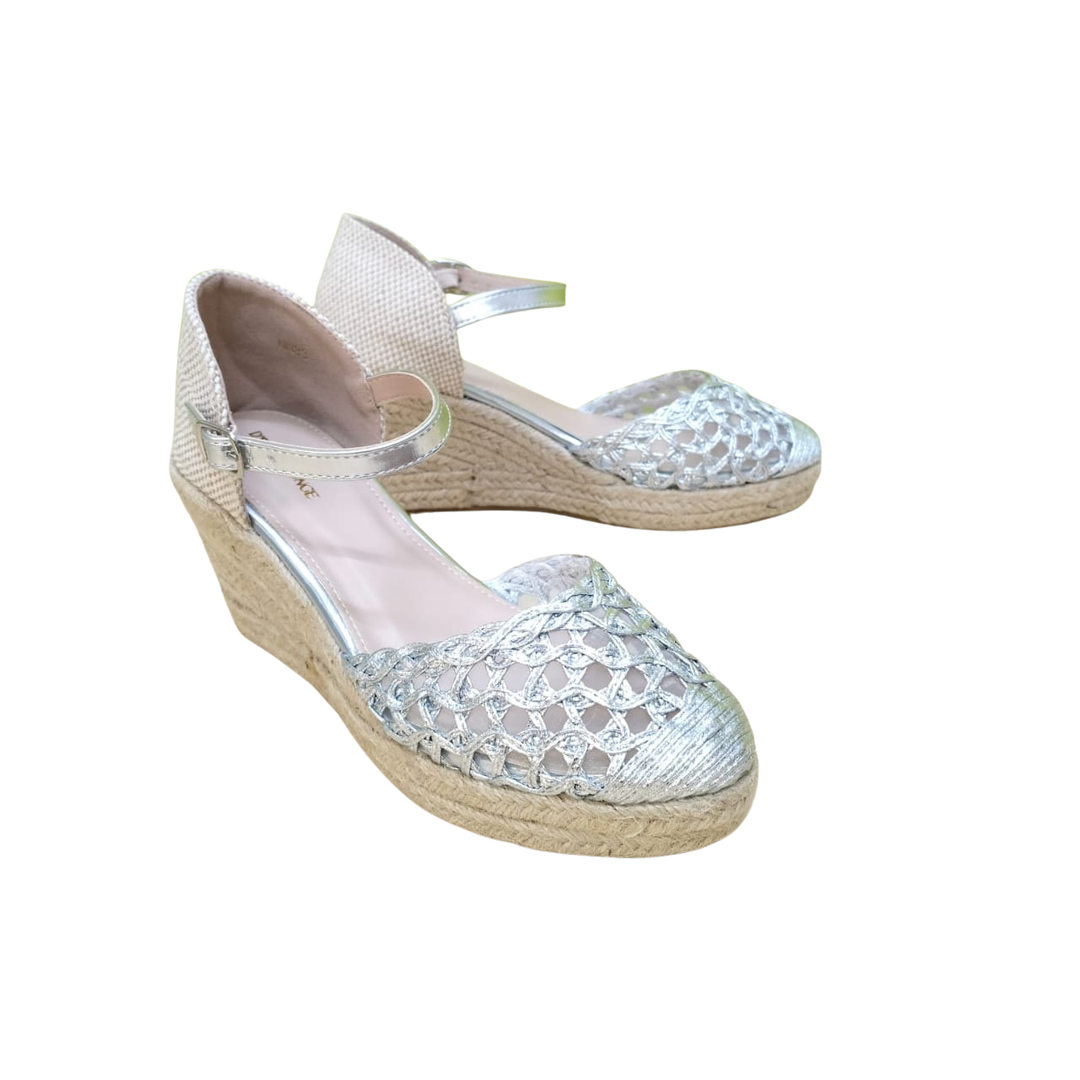 Chic Metallic Espadrille Wedges
