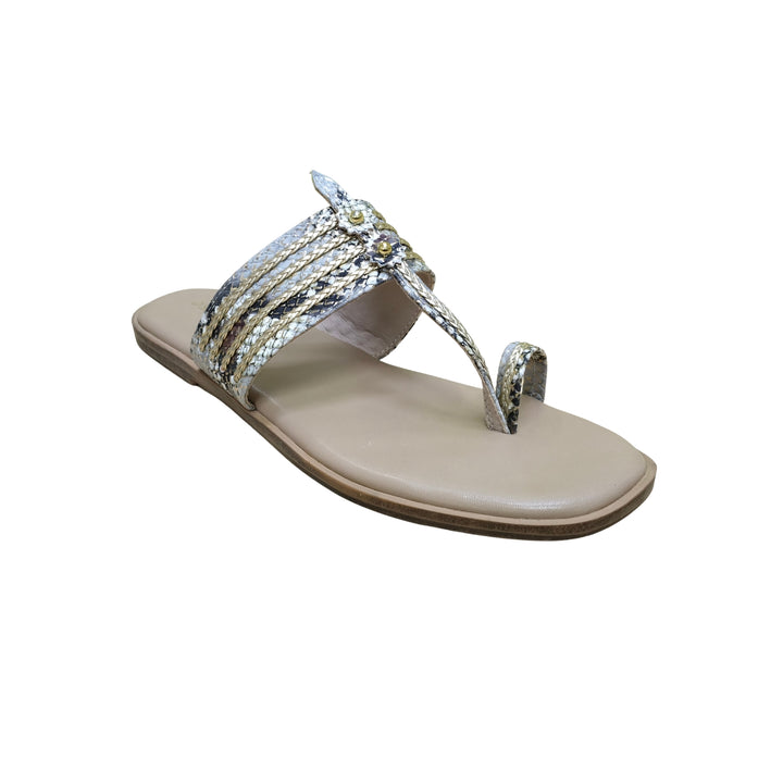 Hand-Braided Metallic Kolhapuri