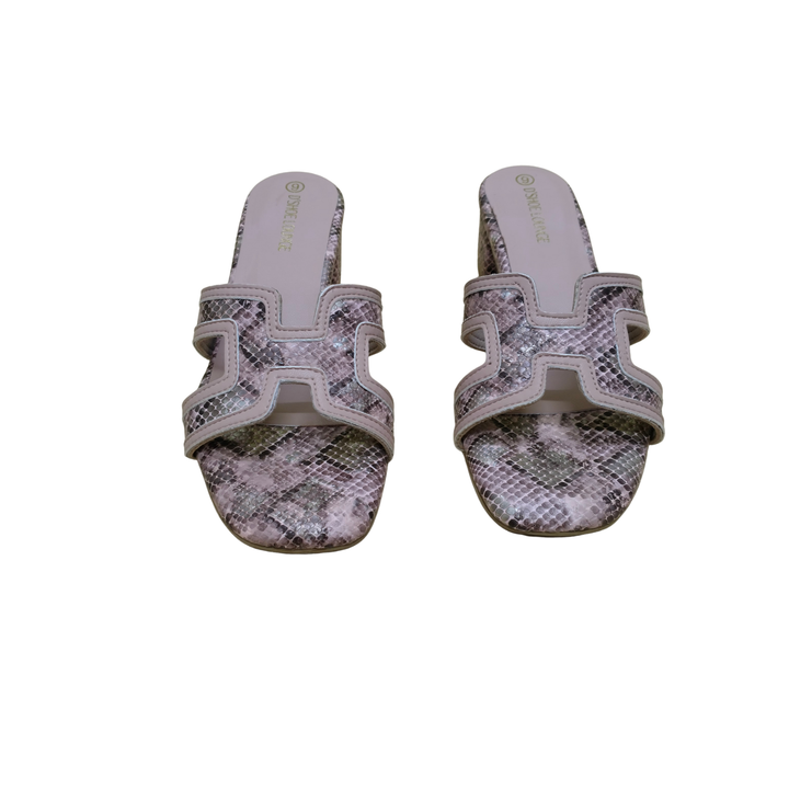 H-Strap Snakeskin Slide