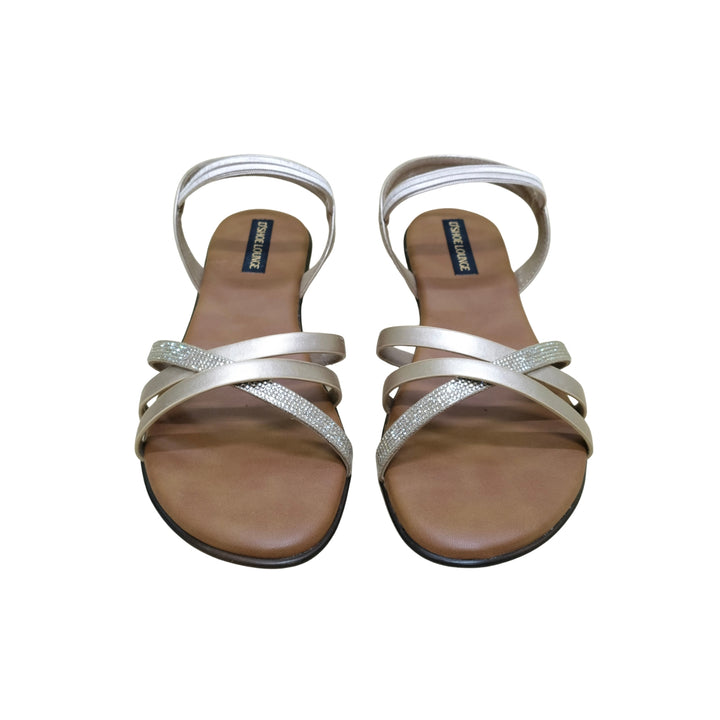 Elara Crystal-Strap Flats