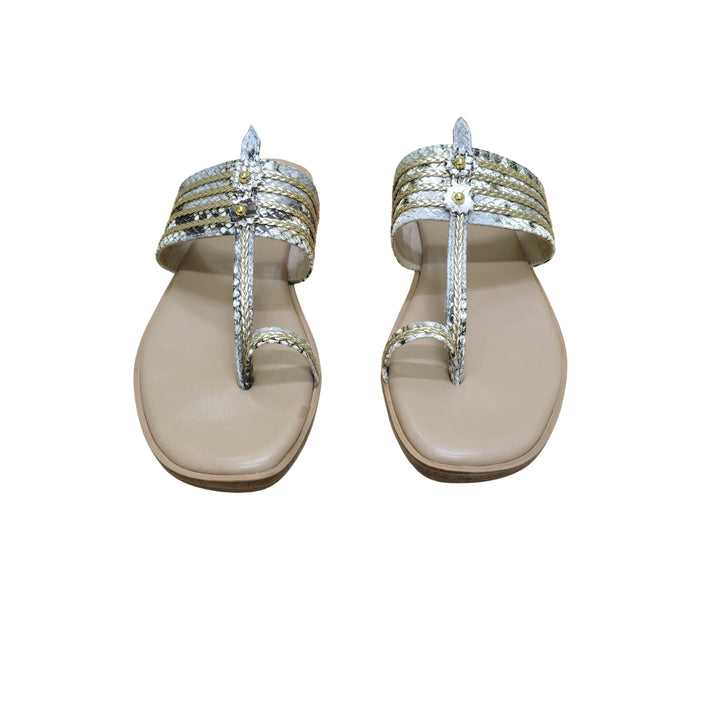 Hand-Braided Metallic Kolhapuri