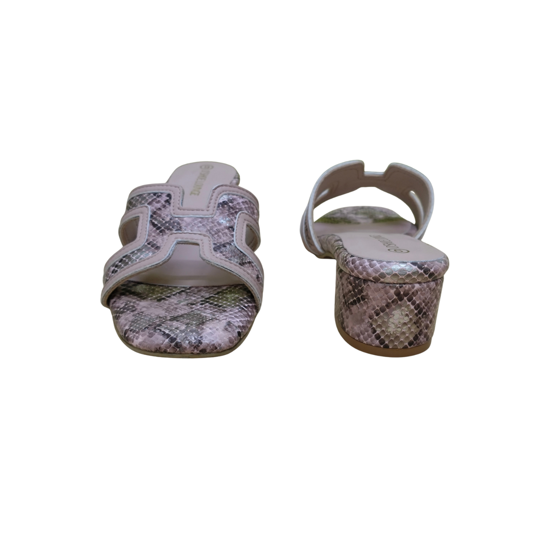 H-Strap Snakeskin Slide