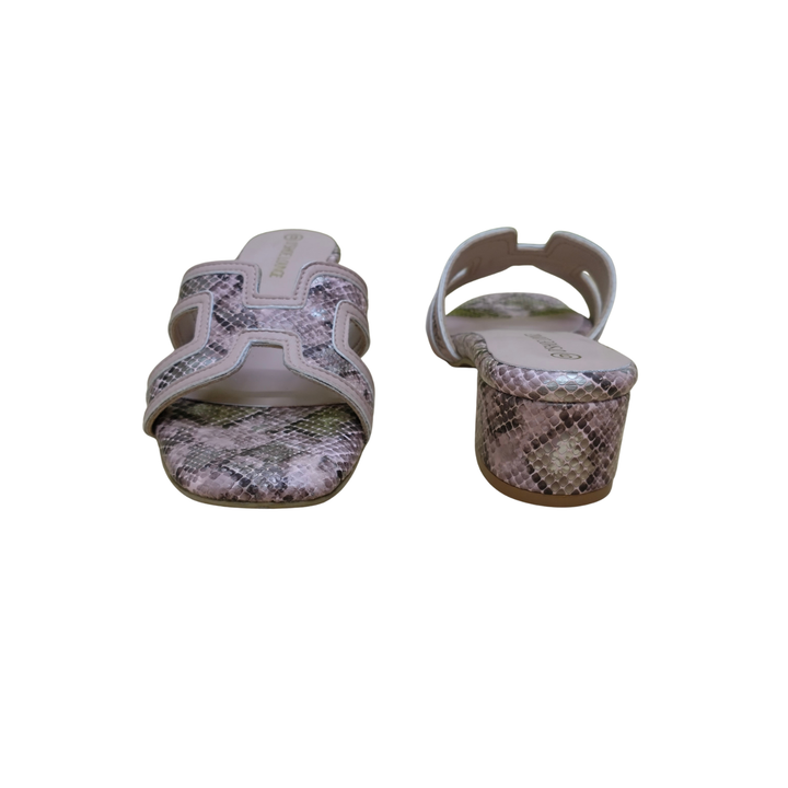 H-Strap Snakeskin Slide