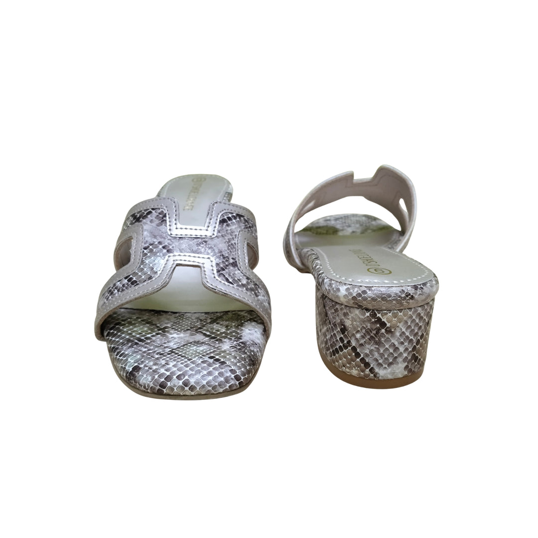 H-Strap Snakeskin Slide