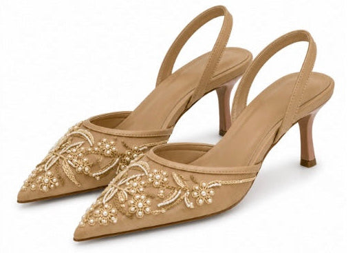 Aurelia Beaded Mesh Mule